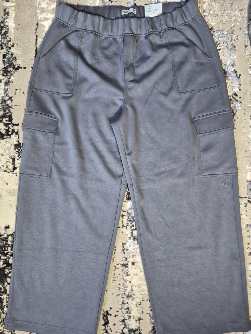 FLX Women's Wide-Leg Cargo Lounge Pants XXL NWT ELASTIC